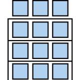  Paletový regál Cell, základní, 399,6 x 270 x 90 cm, 6 000 kg, 3 patra, modrý