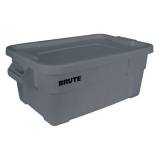  Plastový odolný úložný box Brute s víkem, šedý, 53 l