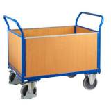  Plošinový vozík se dvěma madly s plnou výplní a bočními stěnami, do 500 kg, 100,6 x 139 x 80 cm