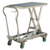  Mobilní hydraulický zvedací stůl Bishamon, do 200 kg, deska 81,3 x 50 cm
