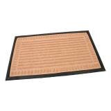  Béžová textilní gumová čistící vstupní rohož FLOMA Stripes - Deco - délka 45 cm, šířka 75 cm a výška 0,8 cm