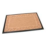  Béžová textilní gumová čistící vstupní rohož FLOMA Stripes - Deco - délka 45 cm, šířka 75 cm a výška 0,8 cm