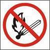  Zákazová bezpečnostní tabulka - Zákaz manipulace s plamenem, plast
