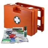  Plastový kufr první pomoci se stěnovým držákem, 33,8 x 44,3 x 14,7 cm, s náplní SKLAD