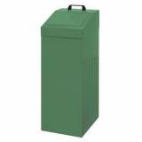  Kovový odpadkový koš na tříděný odpad, objem 100 l, zelený