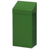  Kovový odpadkový koš na tříděný odpad, objem 50 l, zelený