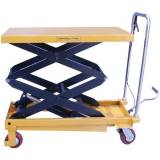  Mobilní hydraulický zvedací stůl Manutan Expert, do 350 kg, deska 90,5 x 50 cm
