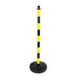  Plastový zahrazovací sloupek Annchi, výška 90 cm, černý/žlutý