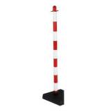  Plastový zahrazovací sloupek Dong, výška 90 cm, bílý/červený